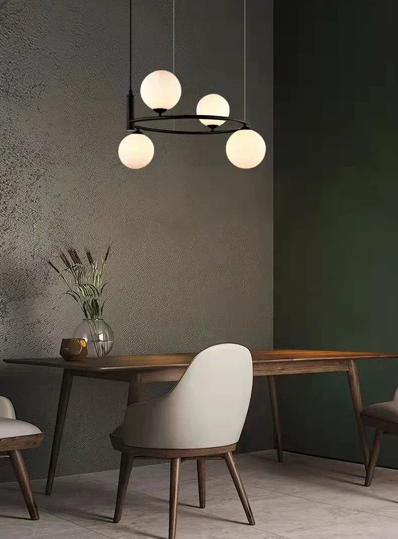 Nordic-Style Glass Globe Chandelier