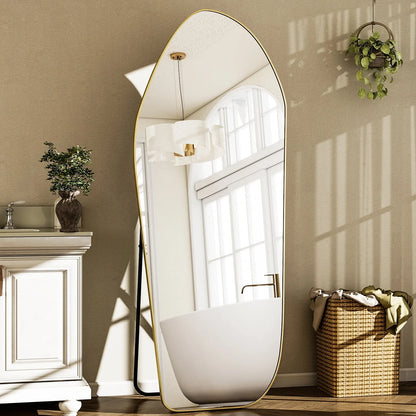 Irregular Aluminium Full-Length Mirror