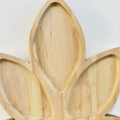 Post-Modern Lotus Flower Wood Wall Shelf