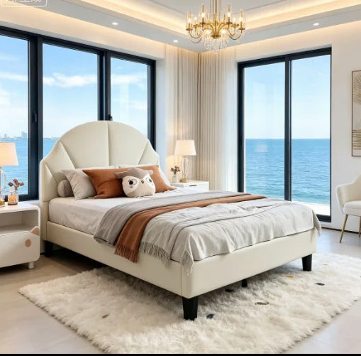 Single Velvet Bed with Flower Design