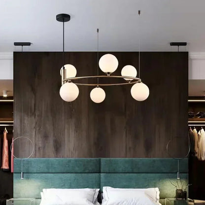 Nordic-Style Glass Globe Chandelier