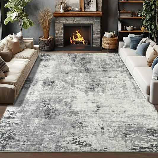 Gray Abstract Rug