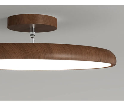 Retro Round Wood Ceiling Light