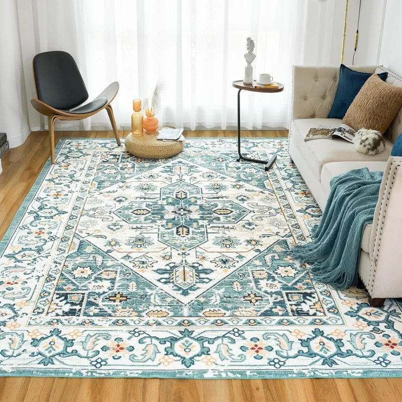 Teal Boho Medallion Rug