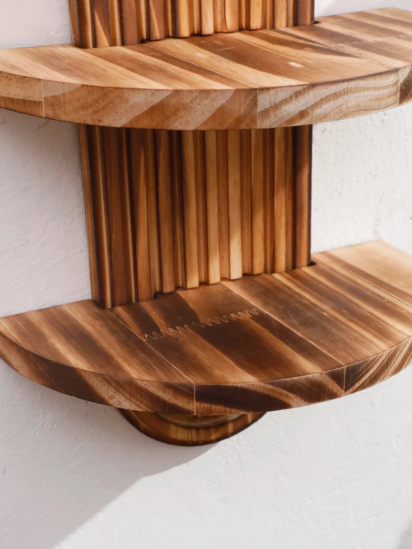 Arch-Shaped Wood Wall Shelves