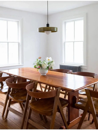 Retro Bauhaus Glass Disc Pendant Light