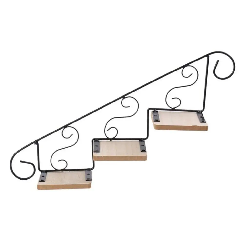 Staircase-Style Metal Wall Shelf