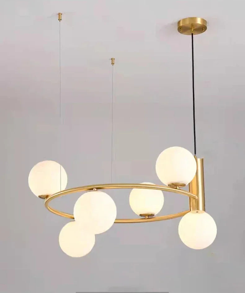 Nordic-Style Glass Globe Chandelier
