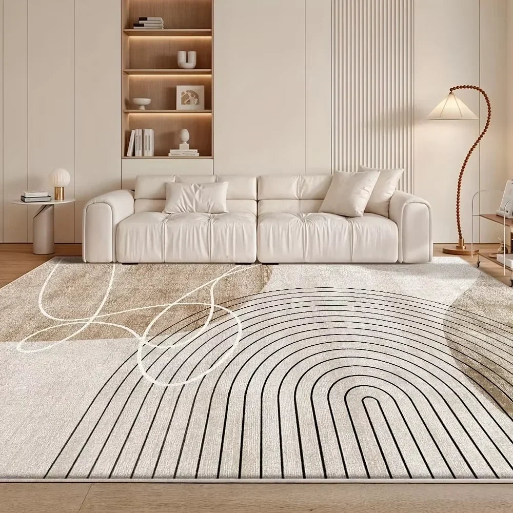 Beige Arched Graphic Rug