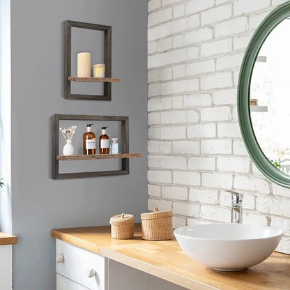 Floating Wood Wall Shelves