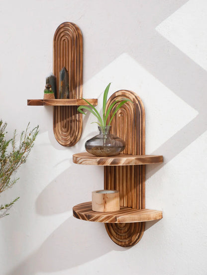 Bohemian Rustic Geometric Oval Wall Shelf