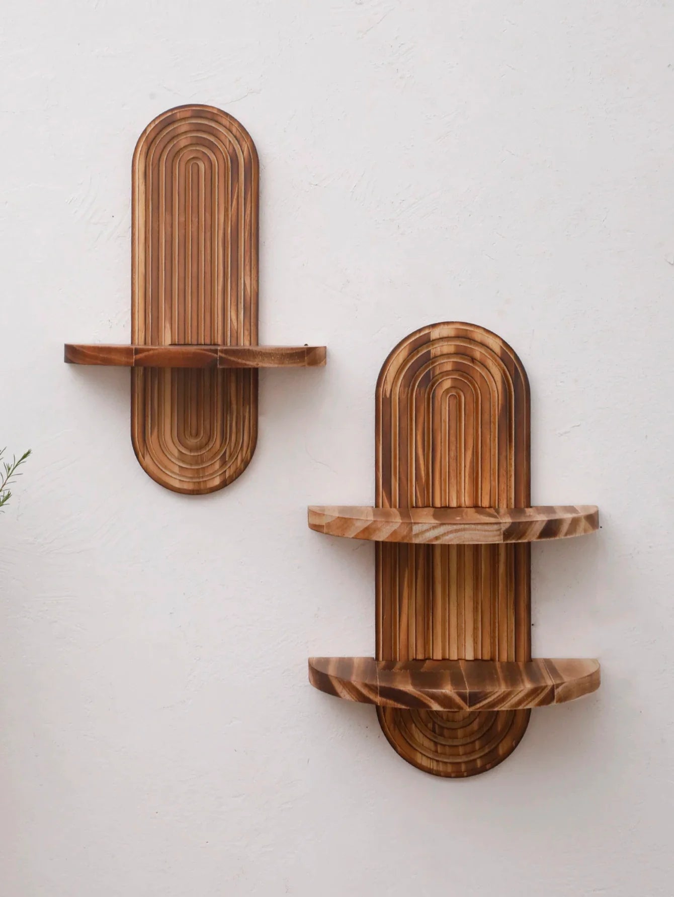 Bohemian Rustic Geometric Oval Wall Shelf