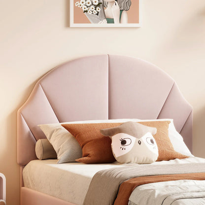 Single Velvet Bed with Flower Design