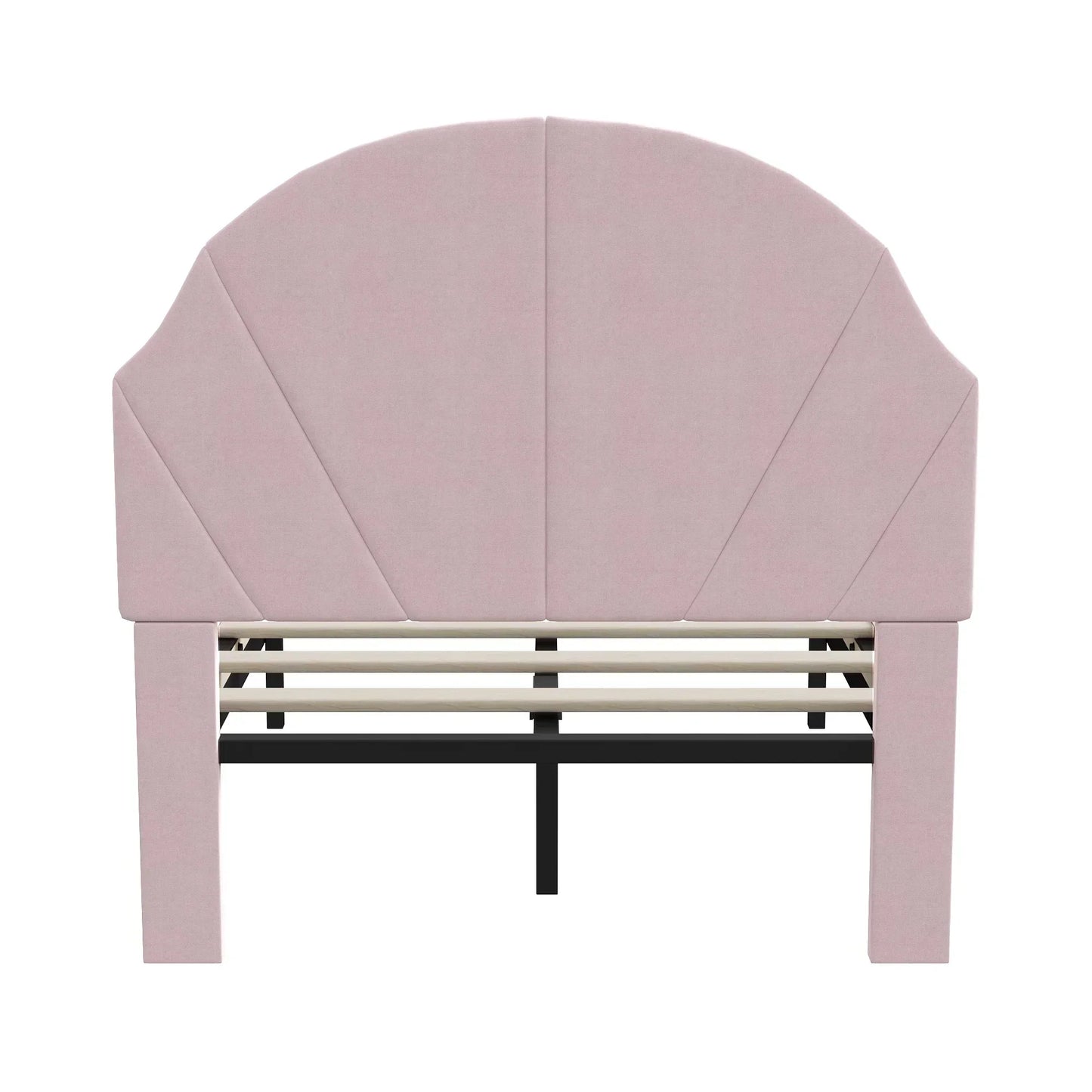 Single Velvet Bed with Flower Design