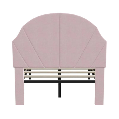 Single Velvet Bed with Flower Design