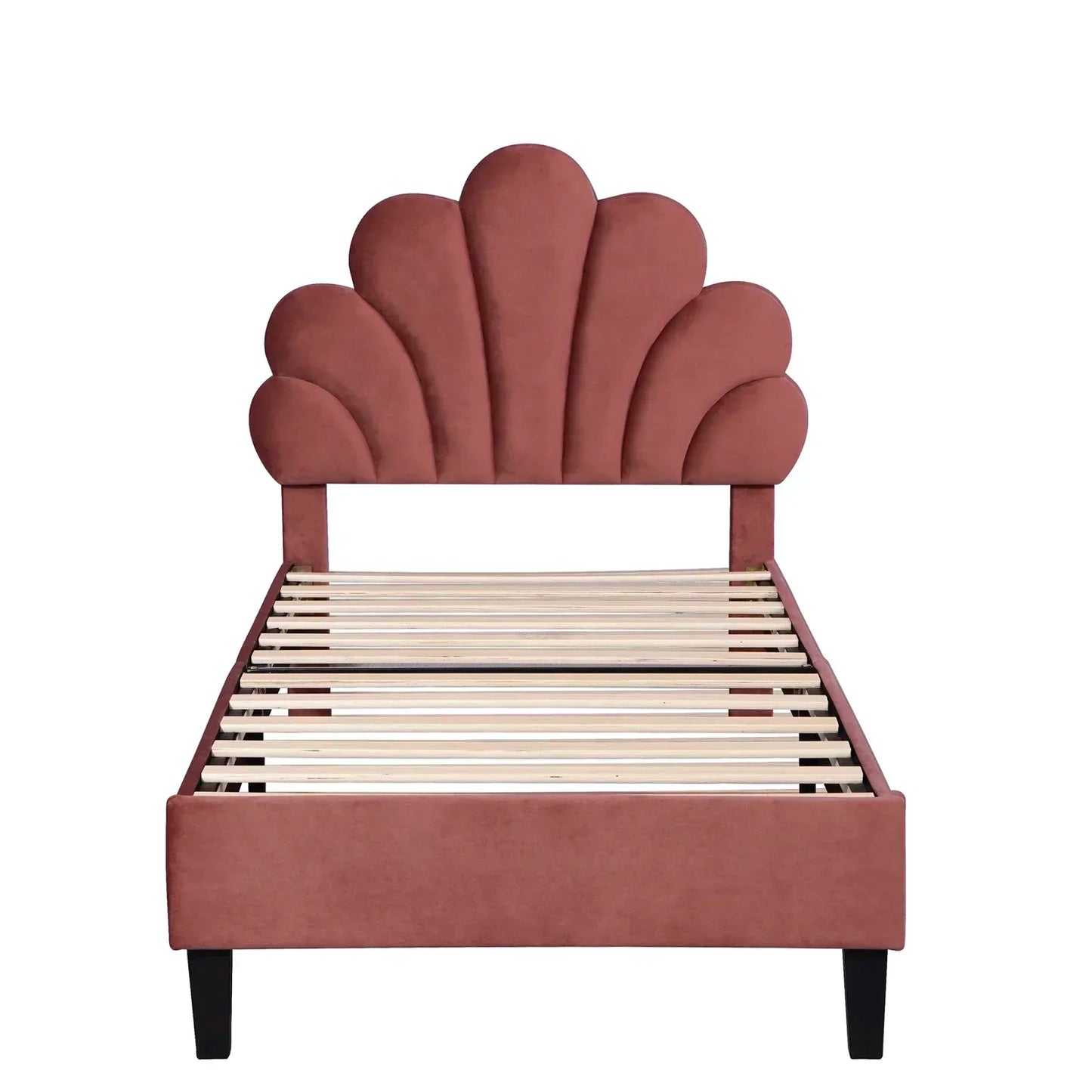 Flower Design Velvet Bed