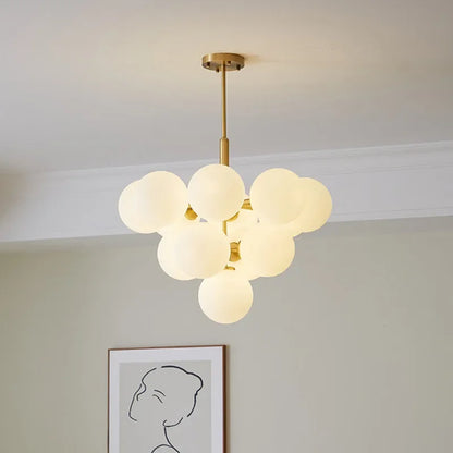 Nordic-Style Cascading Glass Globe Chandelier