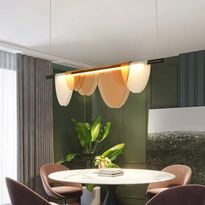 Macaron-Style Amber and Blue Acrylic Pendant Light