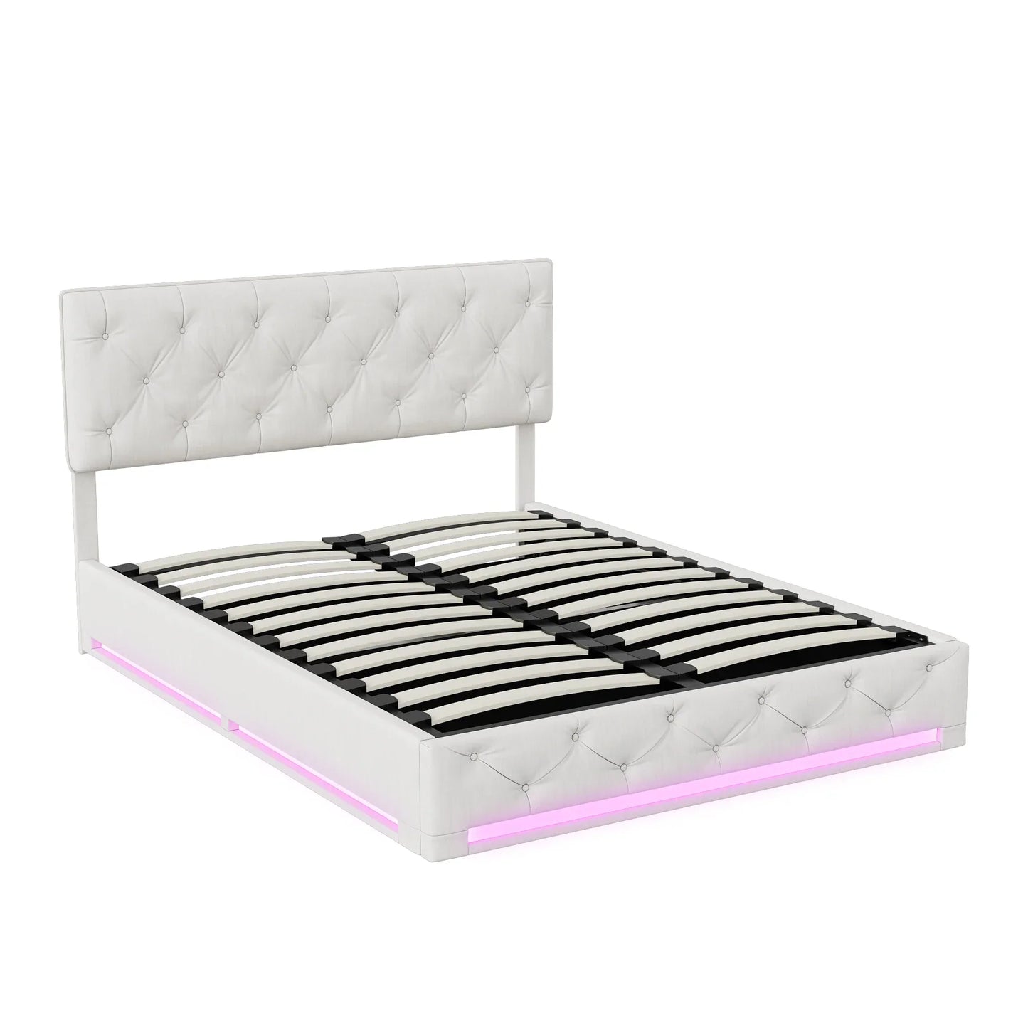 Ottoman Storage Bed with 3-Side LED