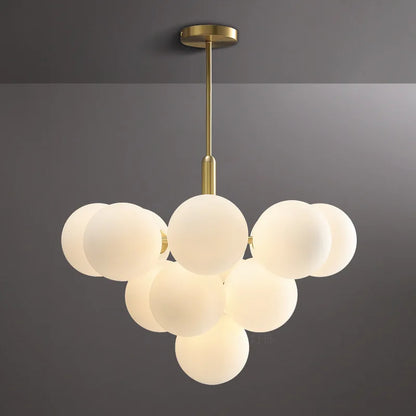Nordic-Style Cascading Glass Globe Chandelier