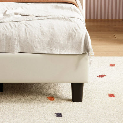 Single Velvet Bed with Flower Design