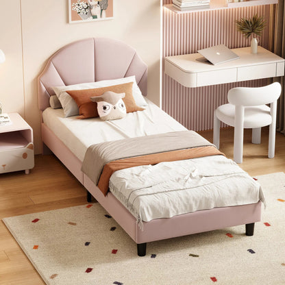 Single Velvet Bed with Flower Design