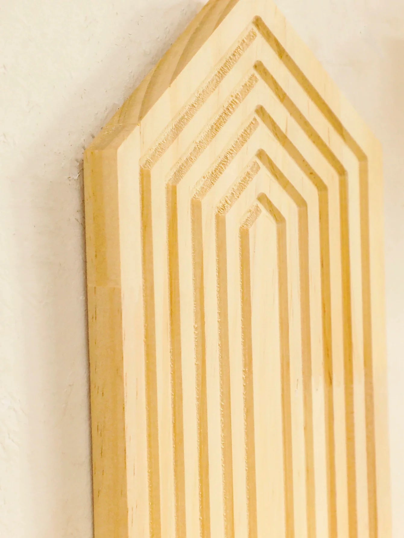 Bohemian Geometric Natural Wood Wall Shelves