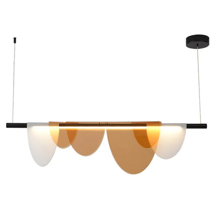 Macaron-Style Amber and Blue Acrylic Pendant Light