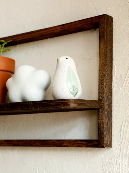 Rustic Floating Wood Wall Shelves