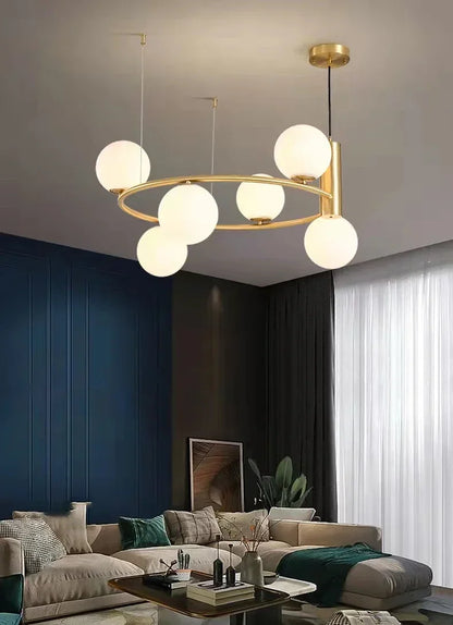 Nordic-Style Glass Globe Chandelier