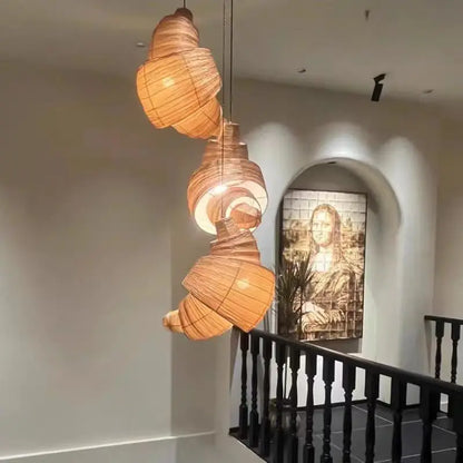 Nordic-Style Fabric Crescent Pendant Light