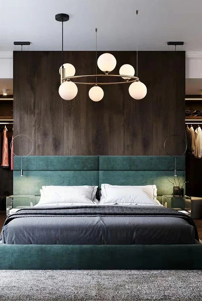 Nordic-Style Glass Globe Chandelier