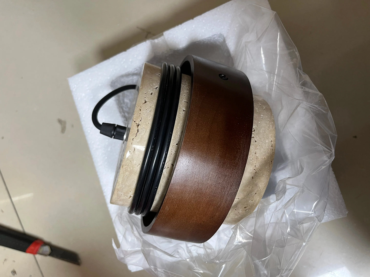 Wabi-Sabi Stone Bar Pendant Light