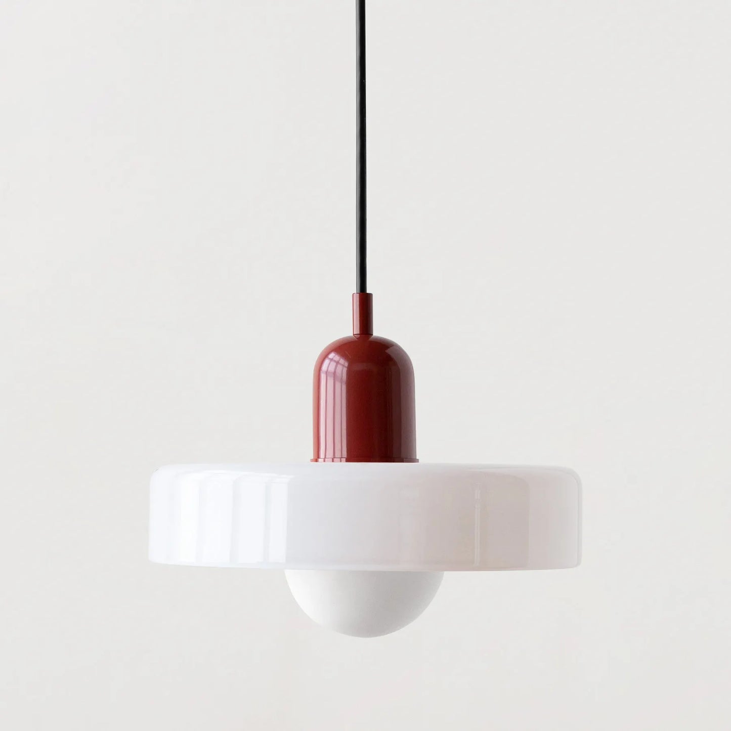 Retro Bauhaus Glass Disc Pendant Light