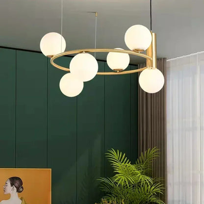 Nordic-Style Glass Globe Chandelier