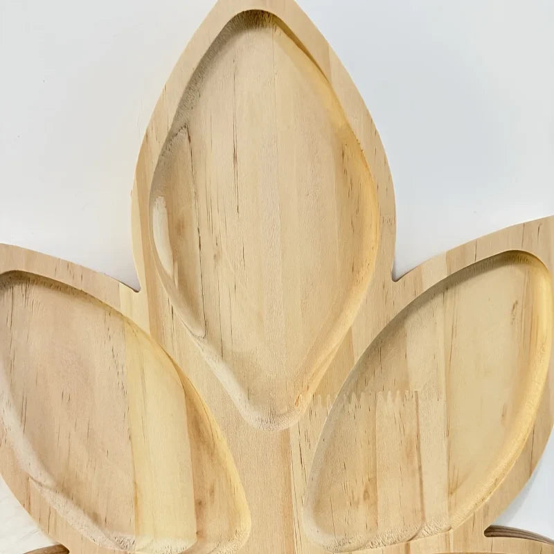 Post-Modern Lotus Flower Wood Wall Shelf