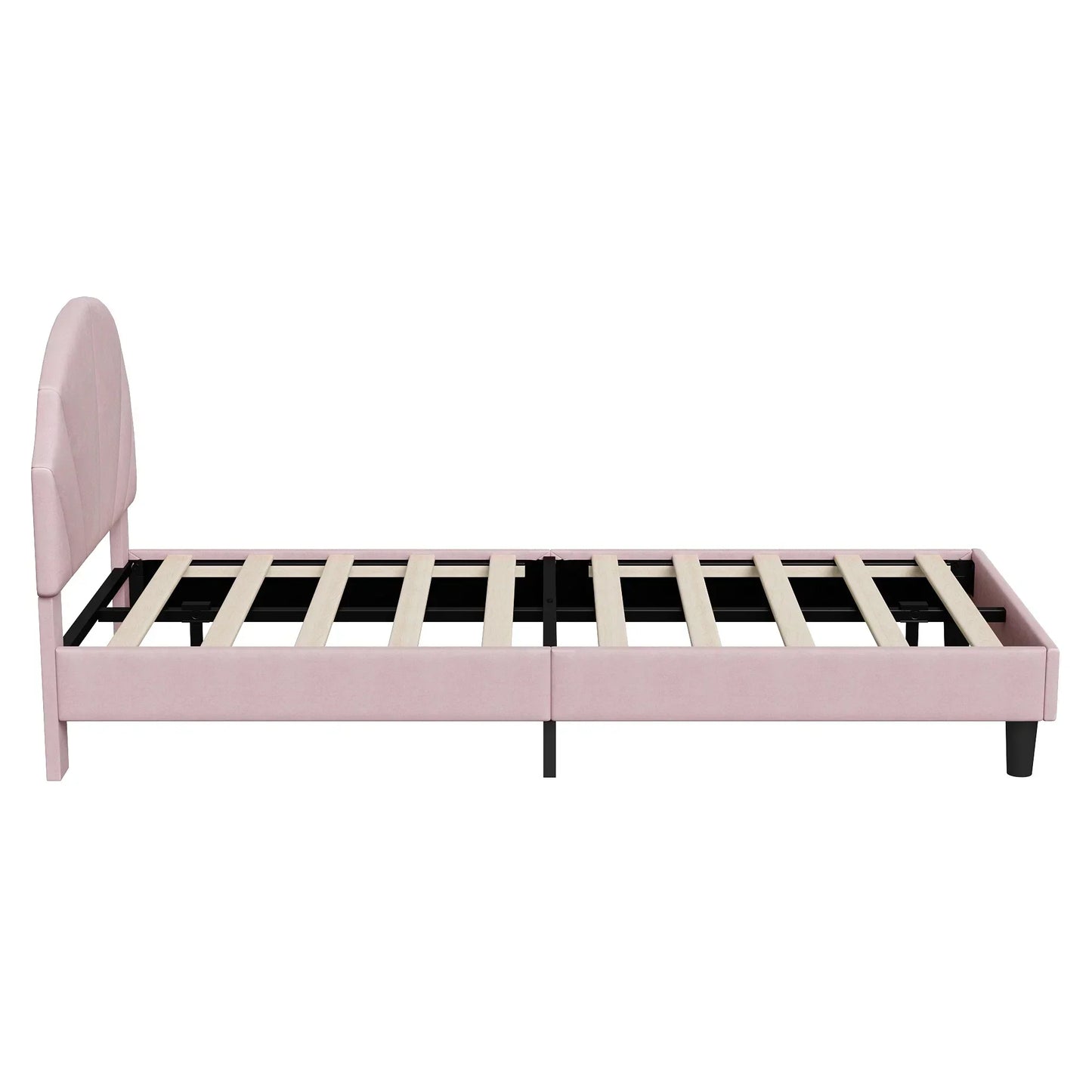 Single Velvet Bed with Flower Design
