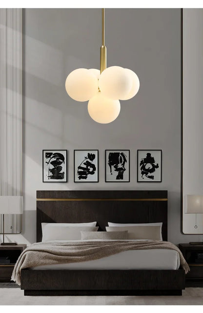 Nordic-Style Cascading Glass Globe Chandelier