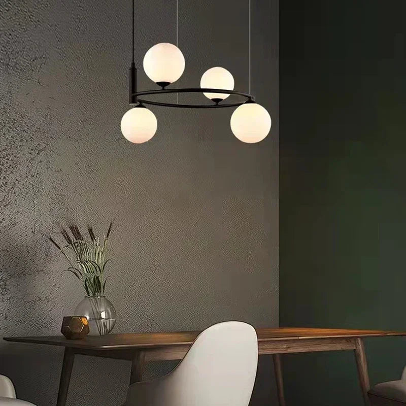 Nordic-Style Glass Globe Chandelier