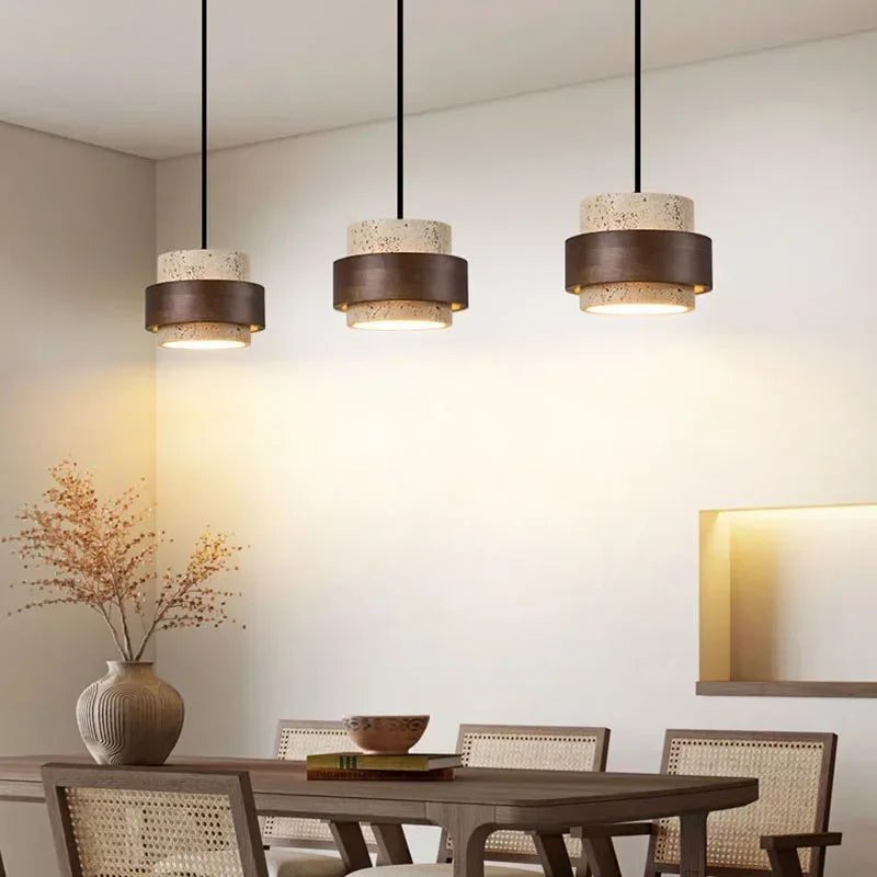Wabi-Sabi Stone Bar Pendant Light