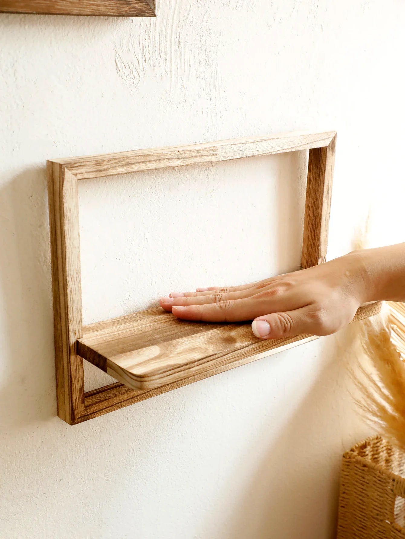 Rustic Floating Wood Wall Shelves