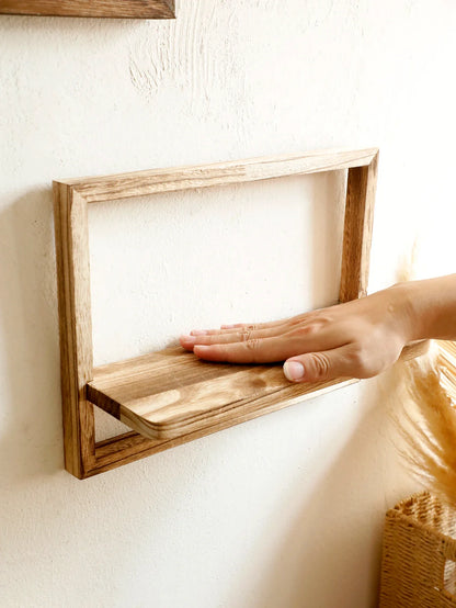 Rustic Floating Wood Wall Shelves