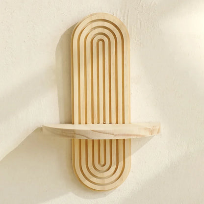 Geometric Wood Wall Shelves