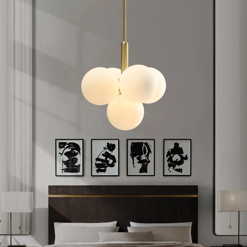 Nordic-Style Cascading Glass Globe Chandelier