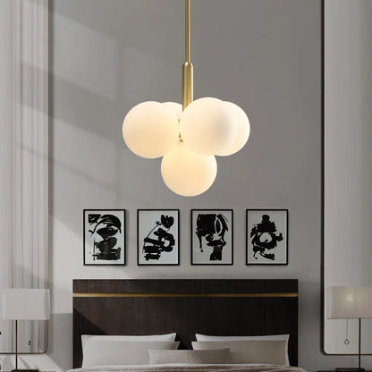Nordic-Style Cascading Glass Globe Chandelier