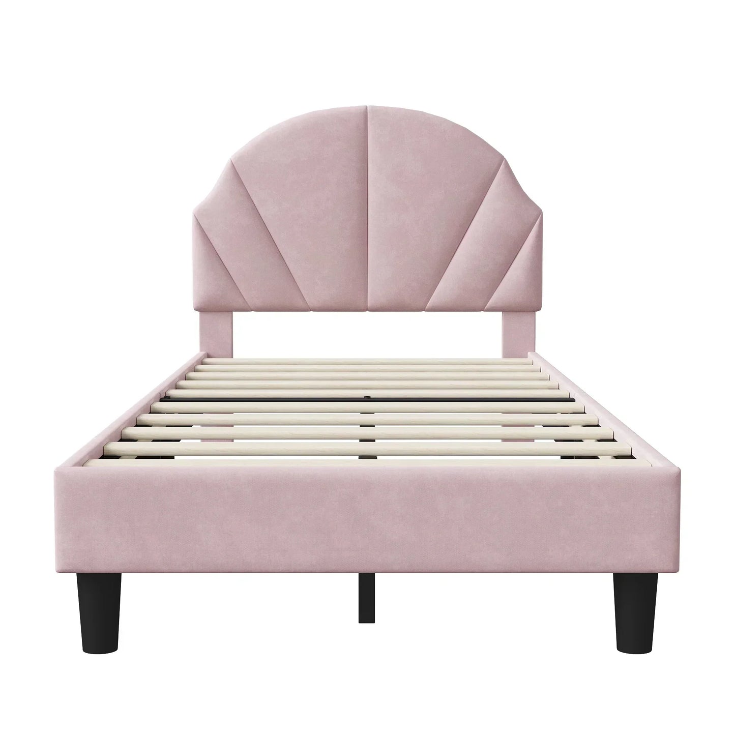 Single Velvet Bed with Flower Design