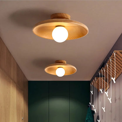 Modern Solid Wood Ceiling Light