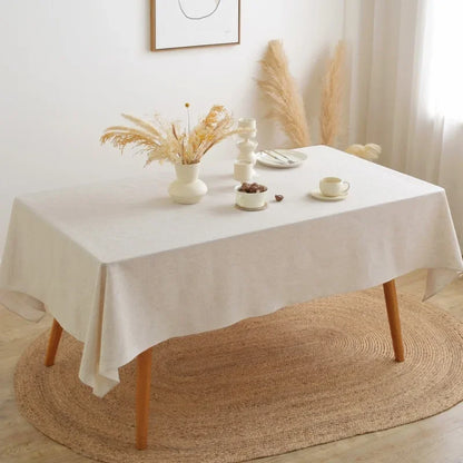 Beige Linen Tablecloth