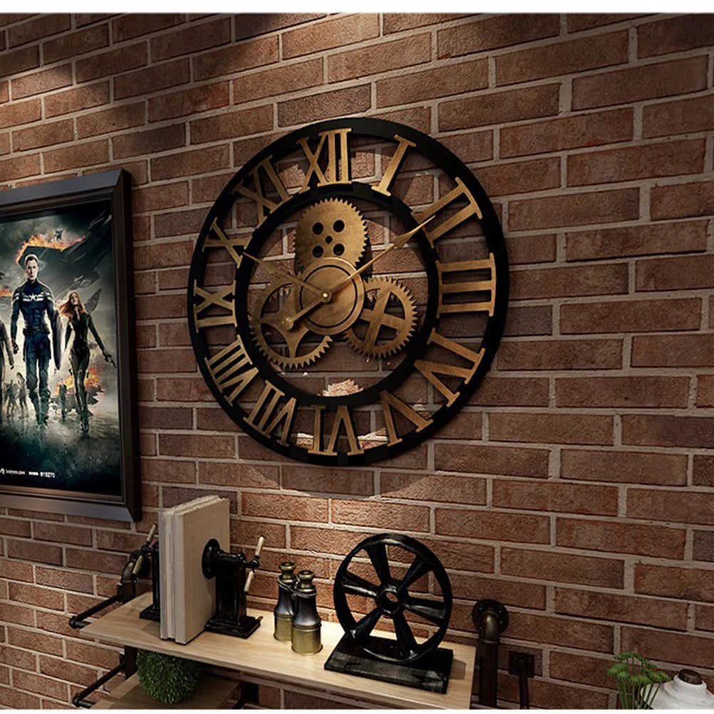 Reloj de pared industrial