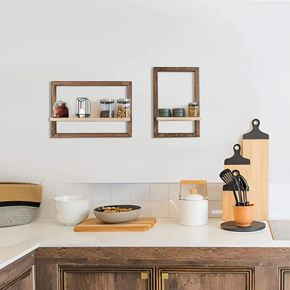 Floating Wood Wall Shelves
